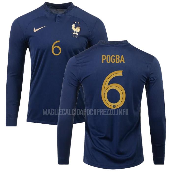 maglietta francia pogba manica lunga coppa del mondo home 2022