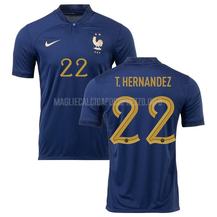 maglietta francia t. hernandez coppa del mondo home 2022