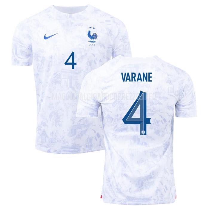 maglietta francia varane coppa del mondo away 2022