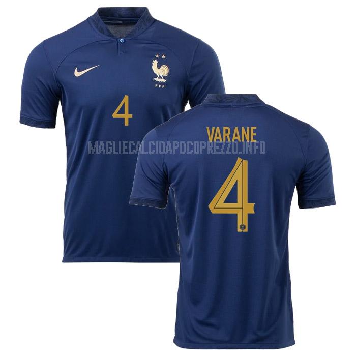 maglietta francia varane coppa del mondo home 2022