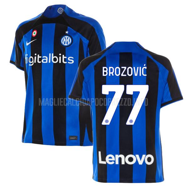 maglietta inter milan brozovic home 2022-23