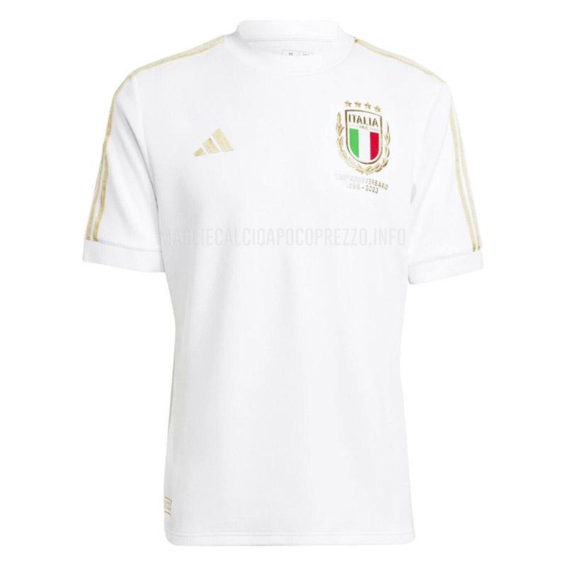 maglietta italia 125 anniversario bianco 2023