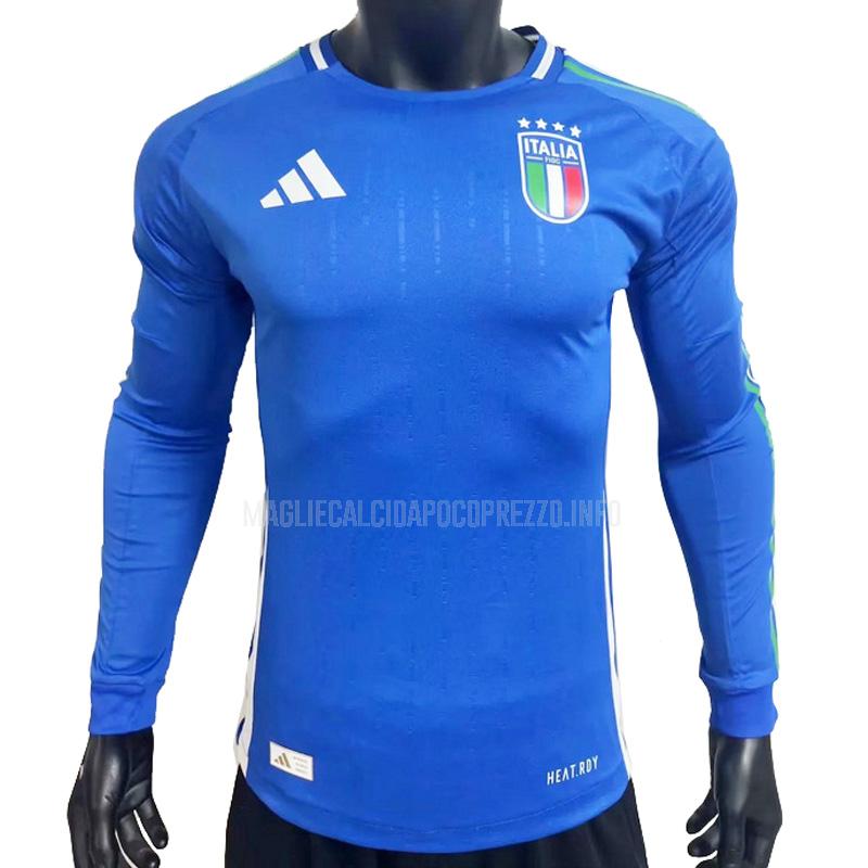 maglietta italia manica lunga home 2024