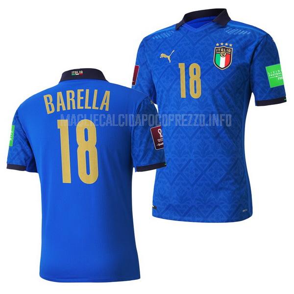 maglietta italia nicolo barella home 2021-22