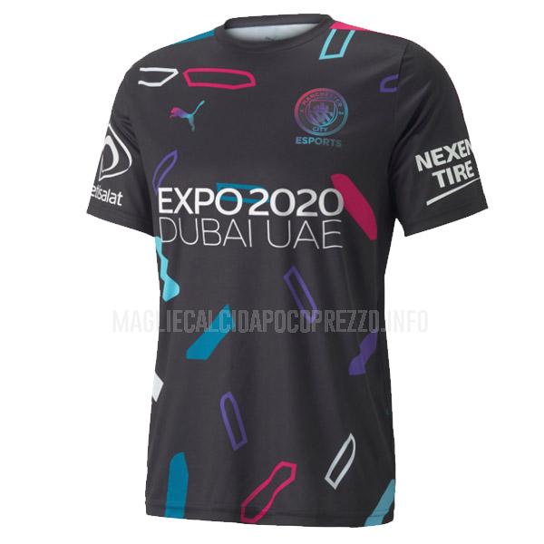 maglietta manchester city esports nero 2021-22