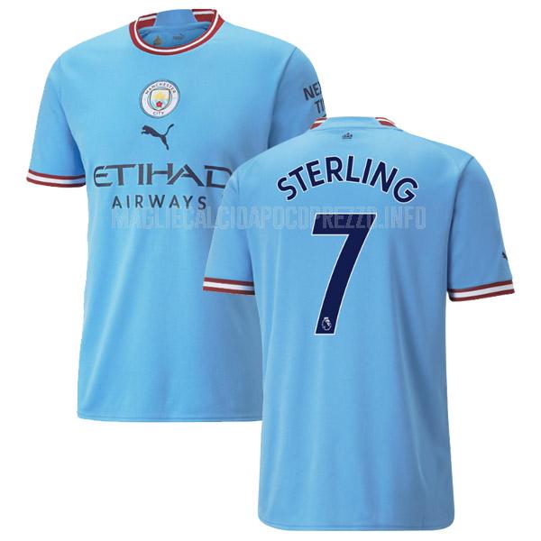maglietta manchester city sterling home 2022-23