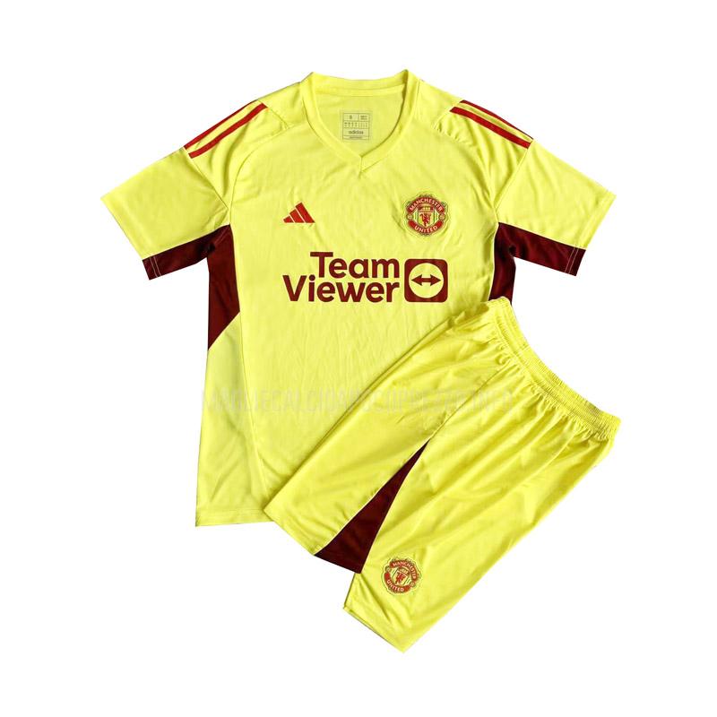 maglietta manchester united bambino portiere giallo 2023-24