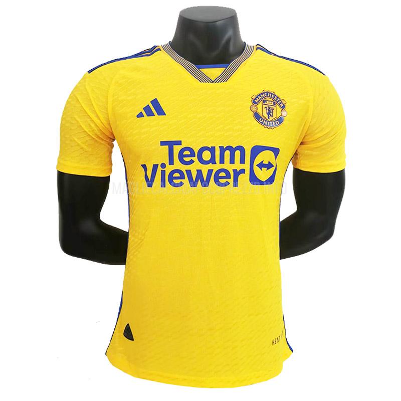 maglietta manchester united giocatore edizione giallo 2023-24