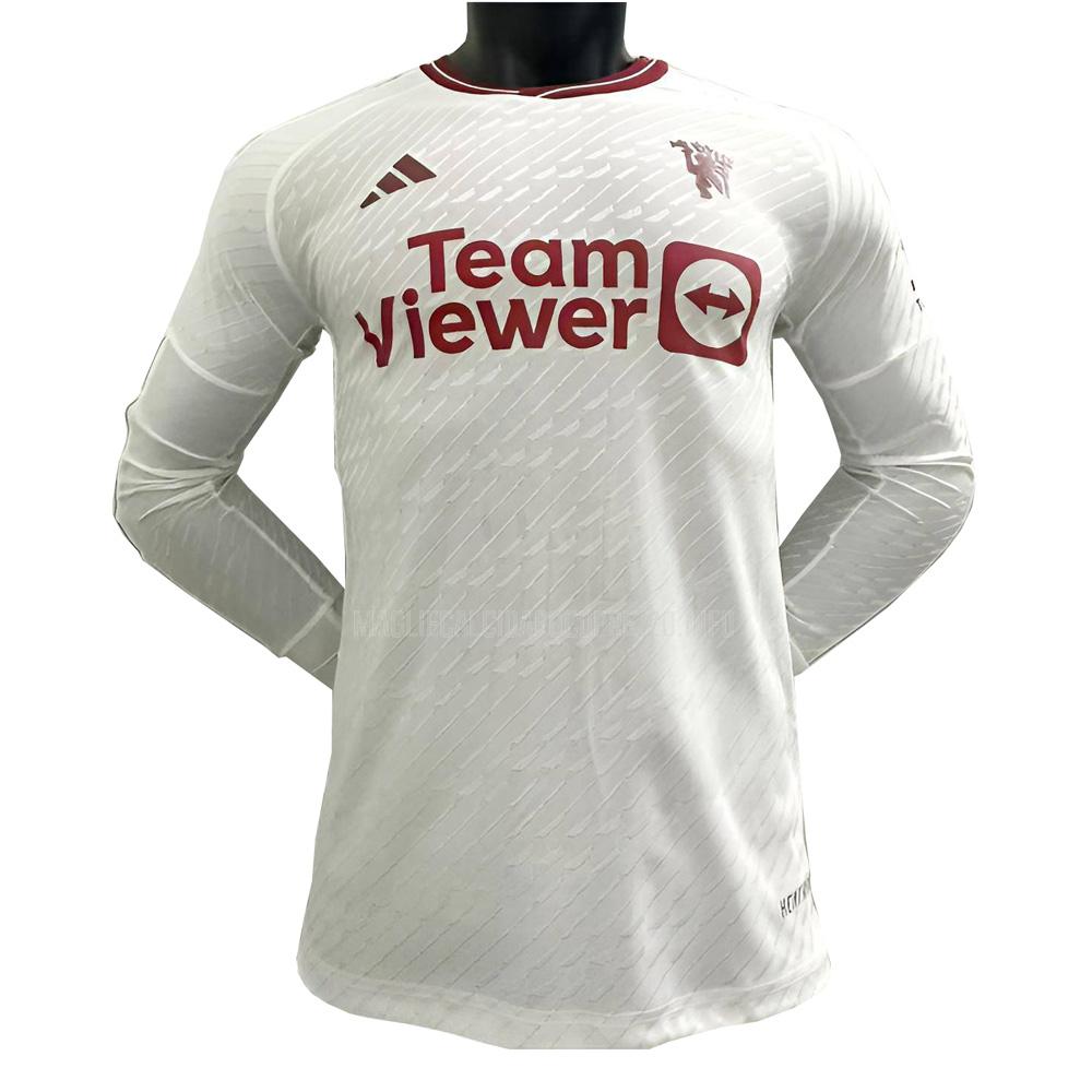 maglietta manchester united manica lunga giocatore edizione third 2023-24