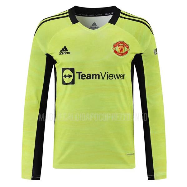 maglietta manchester united manica lunga portiere giallo 2021-22
