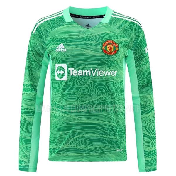 maglietta manchester united manica lunga portiere verde 2021-22