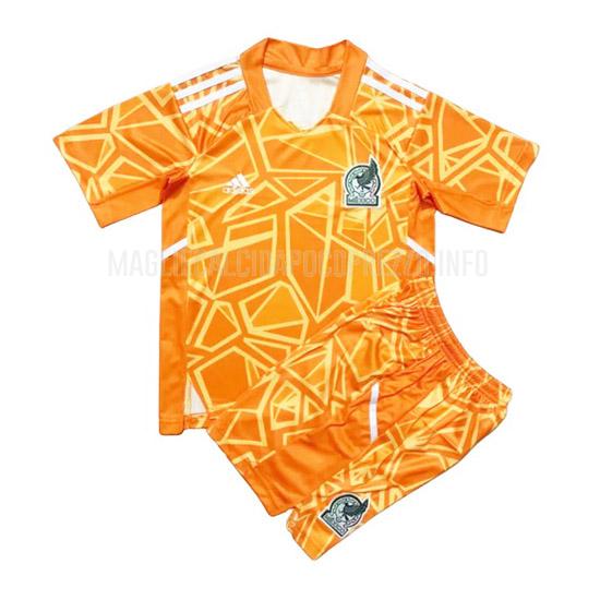 maglietta messico bambino coppa del mondo arancia 2022