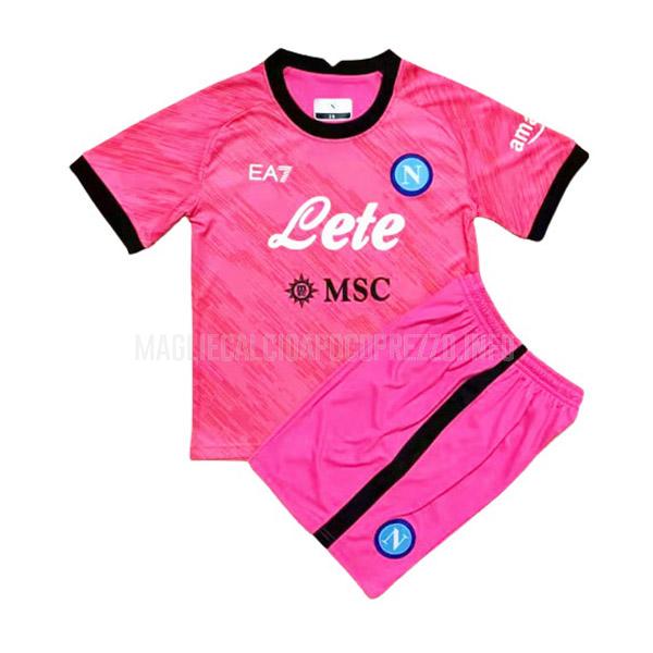 maglietta napoli bambino portiere rosa 2022-23