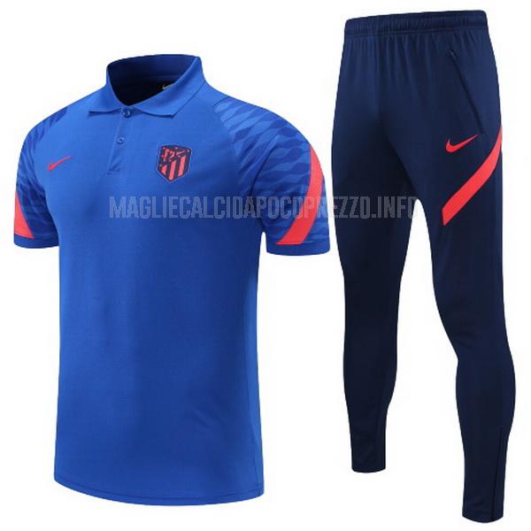 maglietta polo atletico de madrid abito blu 2022
