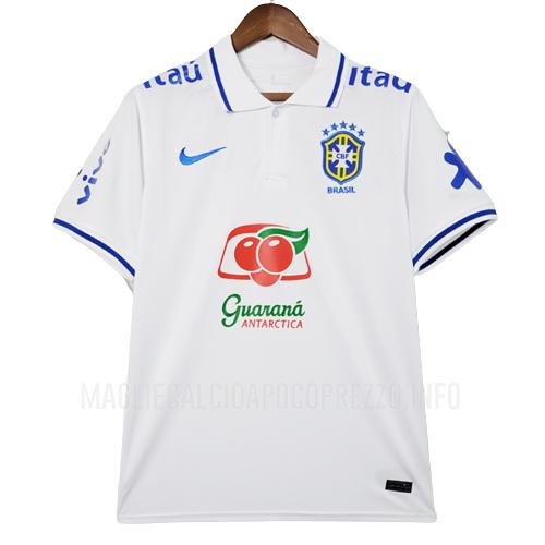 maglietta polo brasile bianco 2022