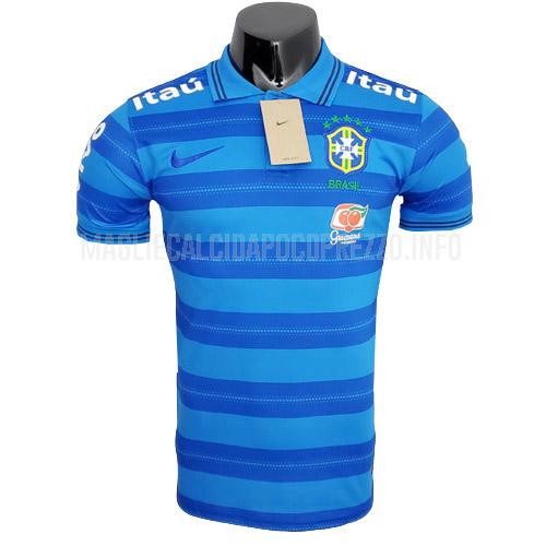 maglietta polo brasile blu 2022-23