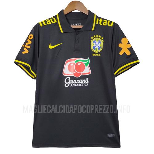 maglietta polo brasile nero 2022