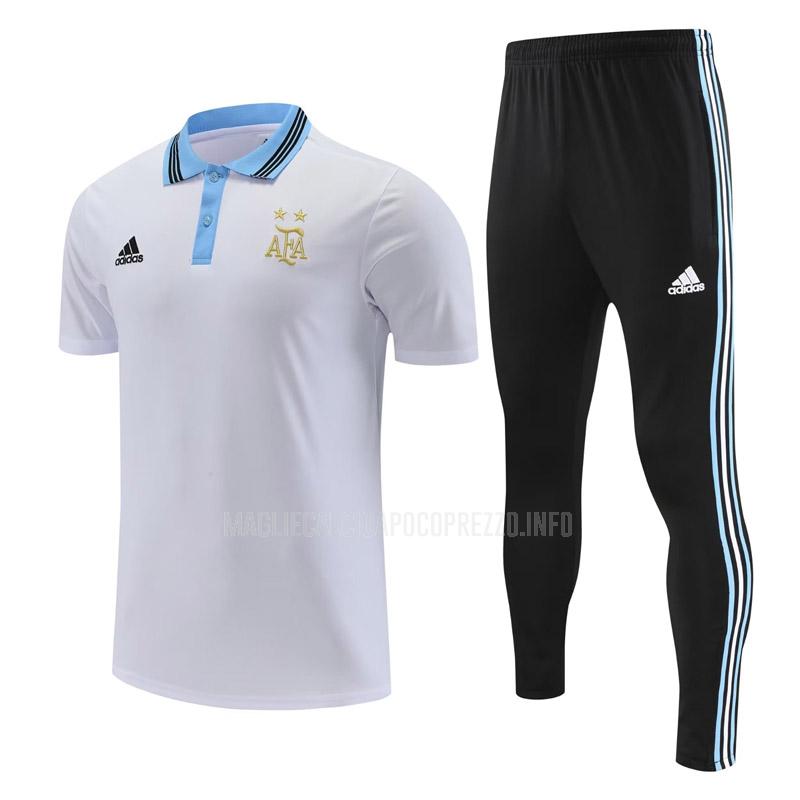maglietta polo e pantaloni argentina 221125a1 bianco 2022-23