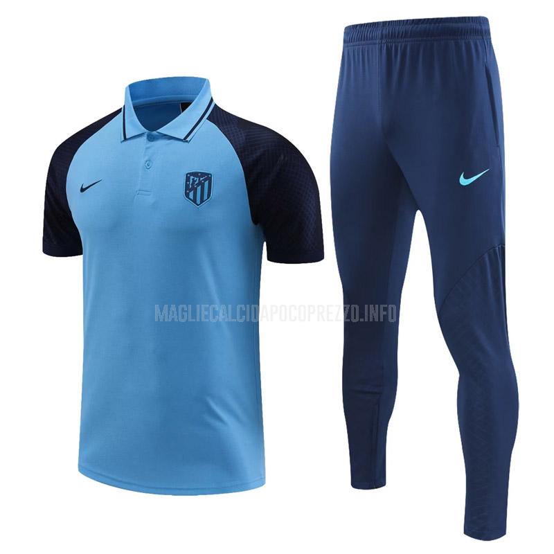 maglietta polo e pantaloni atletico de madrid 2317a1 blu 2023