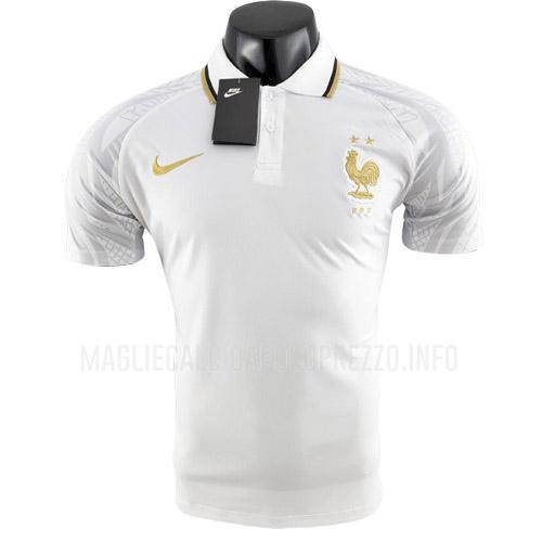 maglietta polo francia bianco 2022