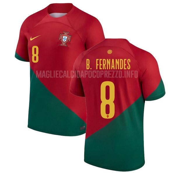 maglietta portogallo b. fernandes coppa del mondo home 2022