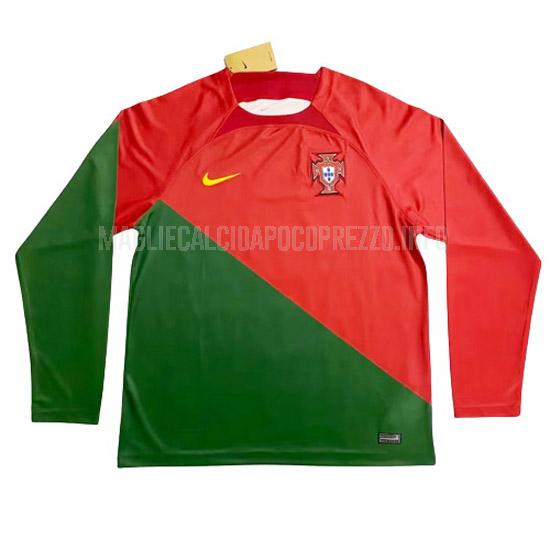 maglietta portogallo manica lunga coppa del mondo home 2022