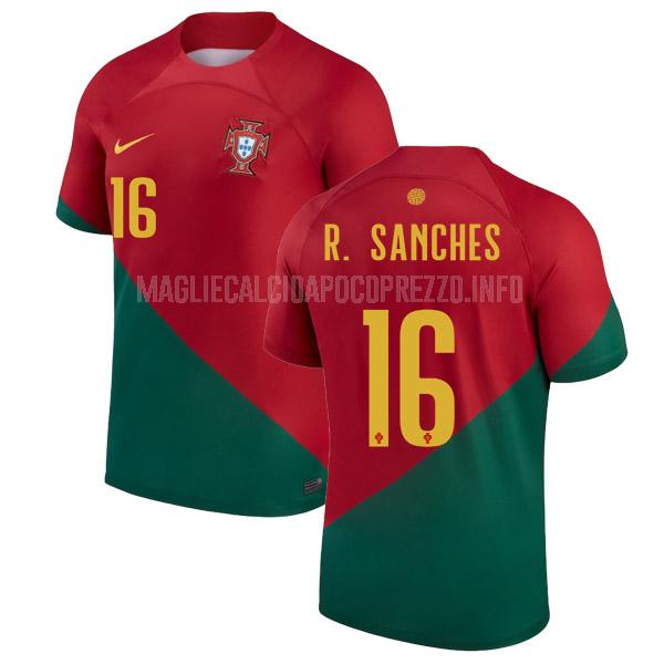maglietta portogallo r. sanches coppa del mondo home 2022