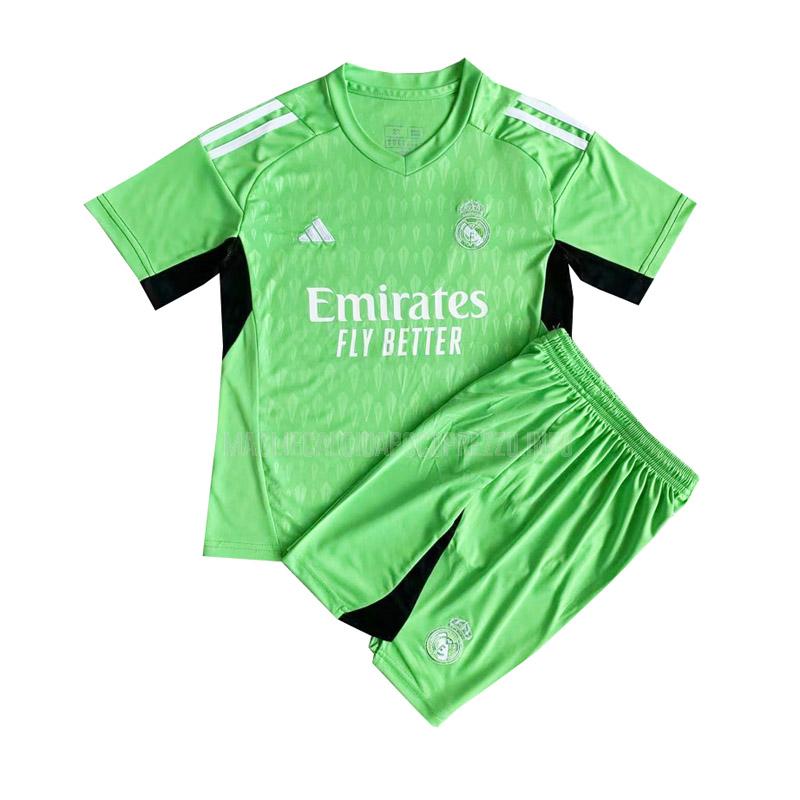 maglietta real madrid bambino portiere verde 2023-24