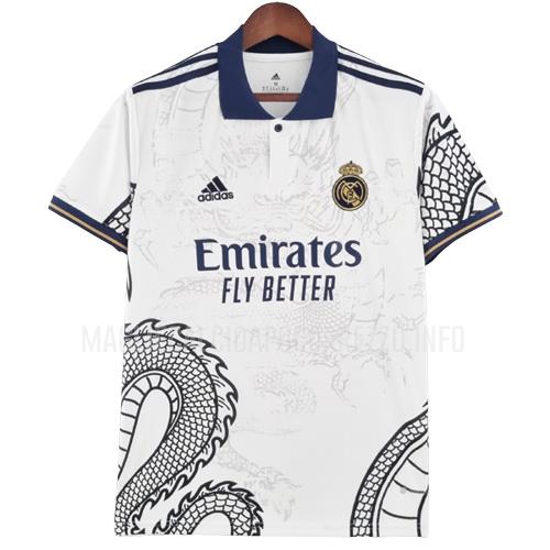maglietta real madrid drago cinese bianco 2022-23