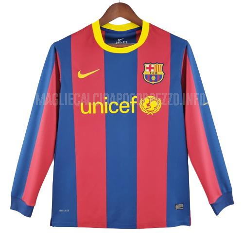 maglietta retro barcelona manica lunga home 2010-2011