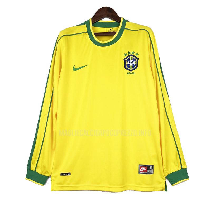 maglietta retro brasile manica lunga home 1988