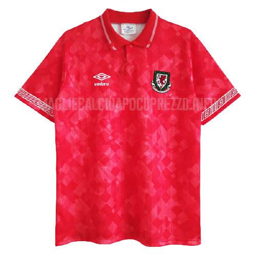 maglietta retro gallese home 1990-92