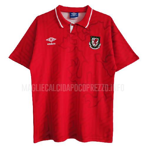 maglietta retro gallese home 1992-94