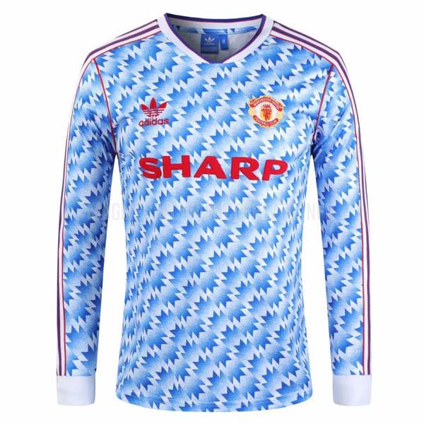 maglietta retro manchester united manica lunga away 1990-92