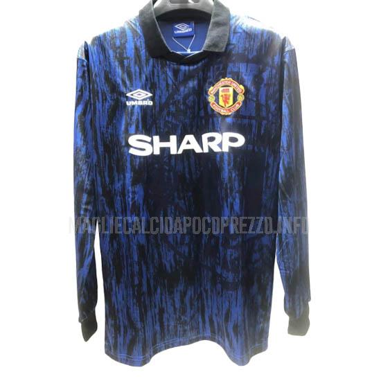 maglietta retro manchester united manica lunga away 1993