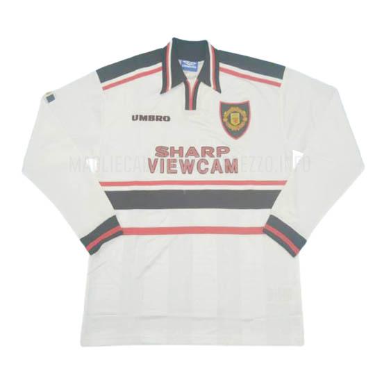 maglietta retro manchester united manica lunga away 1998-99
