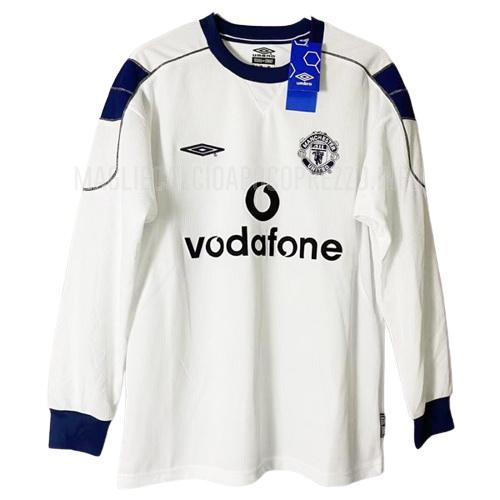 maglietta retro manchester united manica lunga away 1999-2000