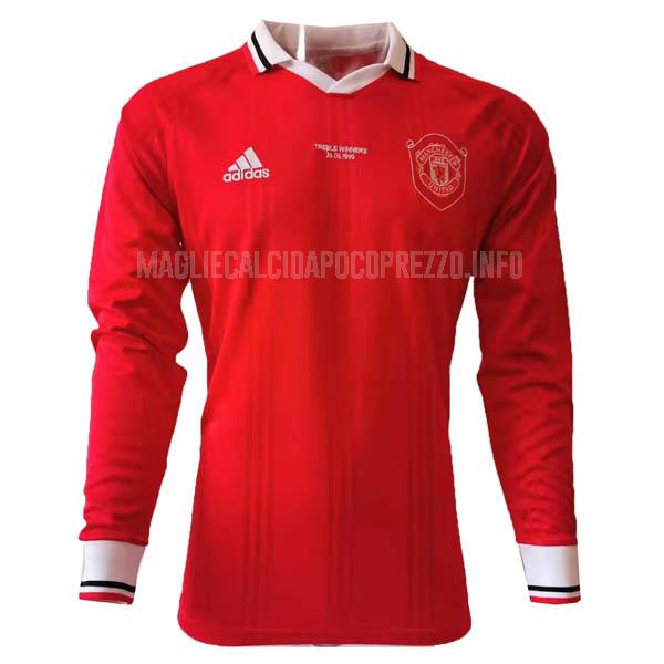 maglietta retro manchester united manica lunga rosso 2019-2020