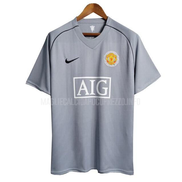 maglietta retro manchester united portiere grigio 2007-2008