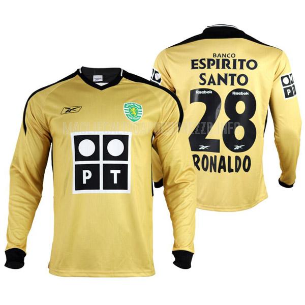maglietta retro sporting cp ronaldo manica lunga away 2003-2004