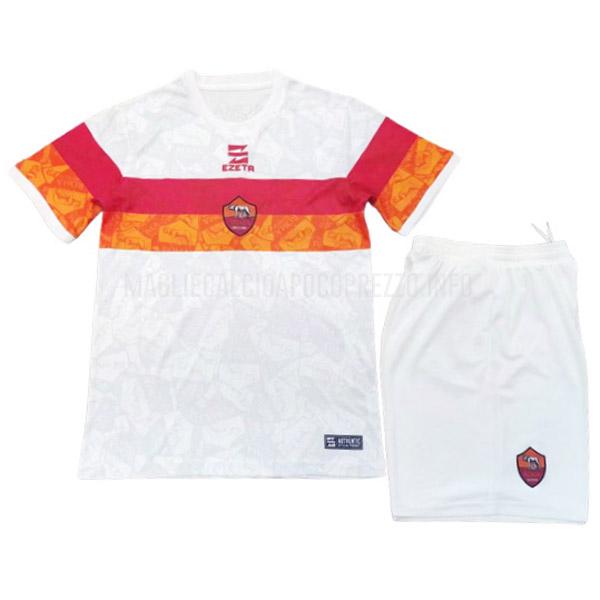 maglietta roma bambino portiere bianco 2022-23