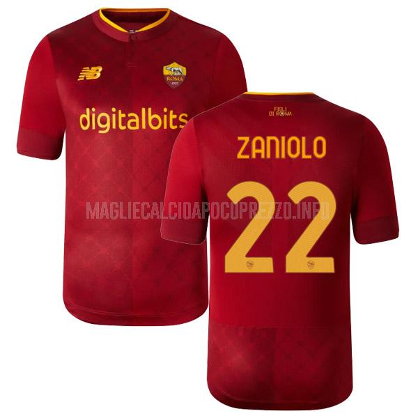 maglietta roma zaniolo home 2022-23