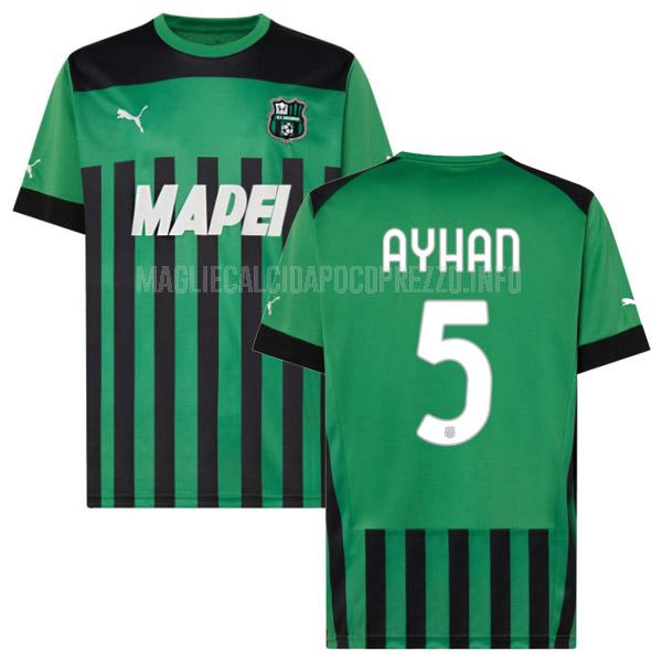 maglietta sassuolo calcio ayhan home 2022-23