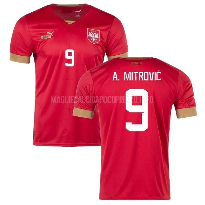 maglietta serbia aleksandar mitrovic coppa del mondo home 2022