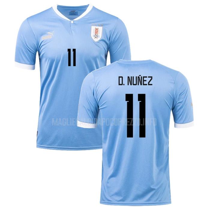 maglietta uruguay d. nunez coppa del mondo home 2022