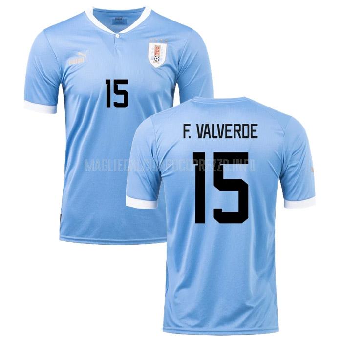 maglietta uruguay f. valverde coppa del mondo home 2022