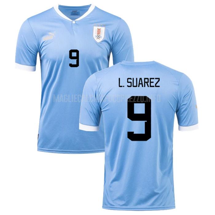 maglietta uruguay l. suarez coppa del mondo home 2022