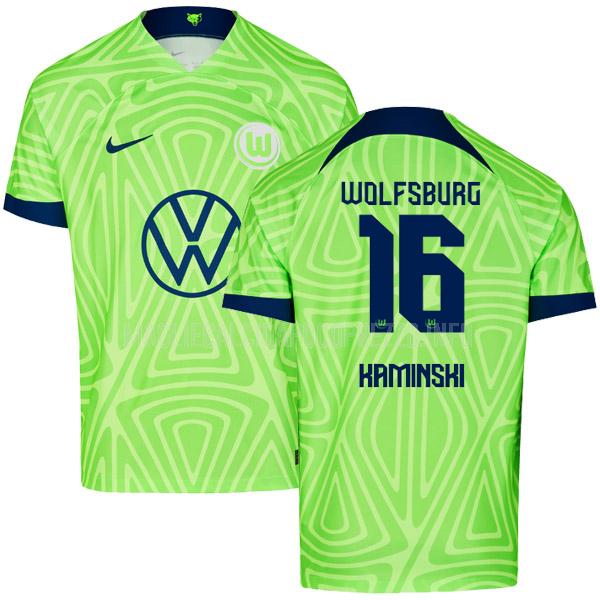 maglietta wolfsburg kaminski home 2022-23