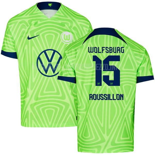 maglietta wolfsburg roussillon home 2022-23