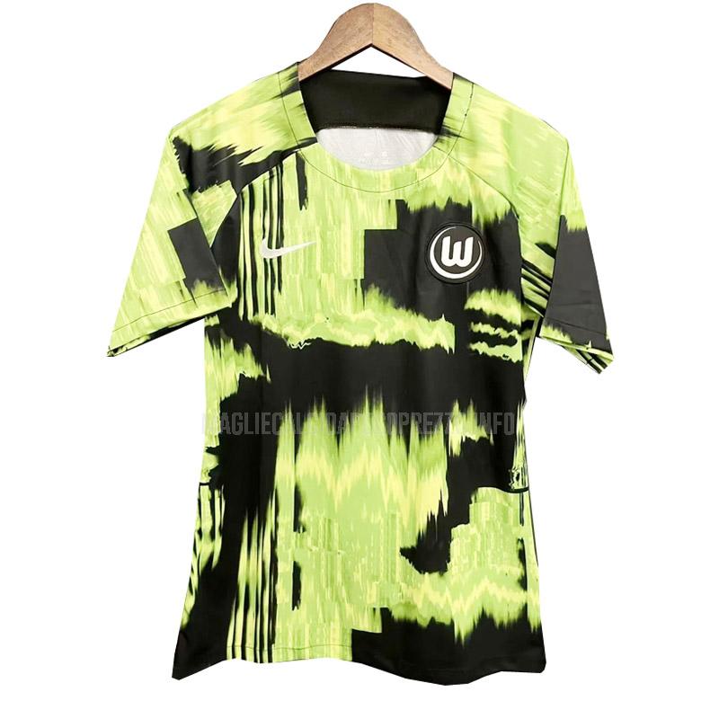 maglietta wolfsburg verde nero 2023-24